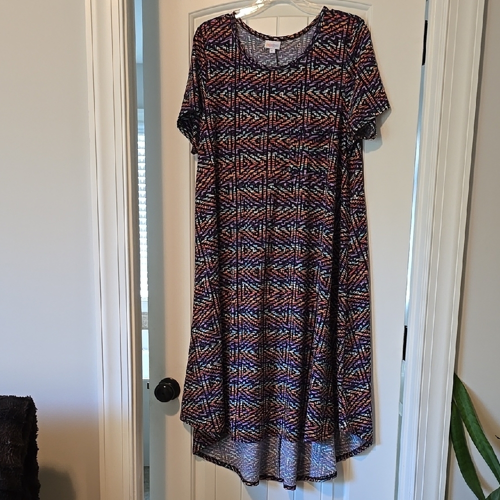 Multicolor Geometric Pattern Dress - image 1